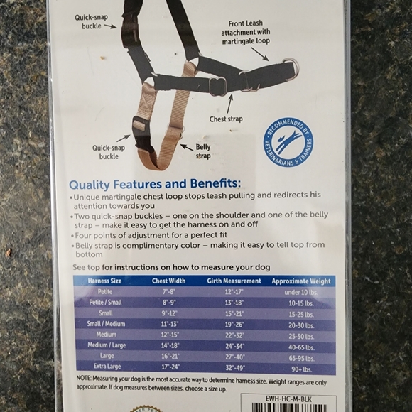 Easy walk dog harness - New, medium - Picture 2 of 2